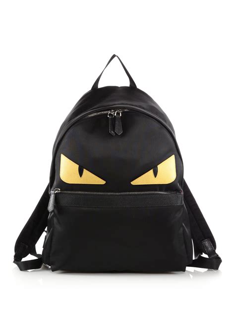 fendi red eye monster backpack|fendi monster backpack yellow.